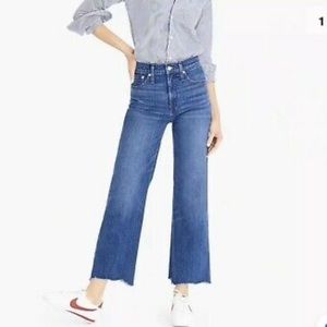 J Crew Point Sur Wide Leg Crop Chewed Hem